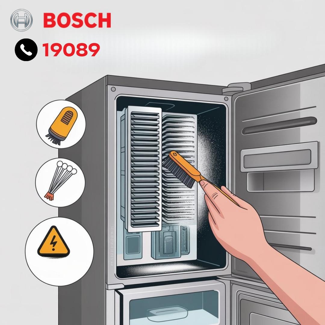 تنظيف فتحات التهوية والمكثف والضاغط بثلاجة بوش تنظيف فتحات التهوية والمكثف والضاغط بثلاجة بوش